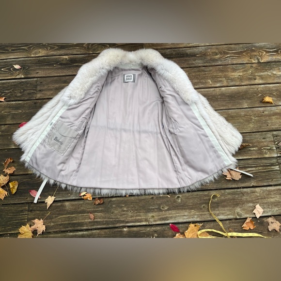 Saga Fox Gorgeous Blue Fox Fur with leather belt Vintage Beauty! - Picture 8 of 16